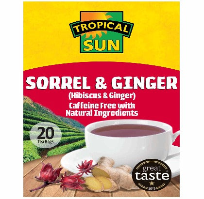 TROPICAL SUN SORREL AND GINGER TEA 20 BAGS