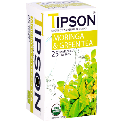 TIPSON MORINGA AND GREEN TEA - 25 BAGS