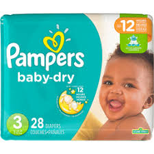 PAMPERS BABY DRY - SIZE 3 - 28 COUNT
